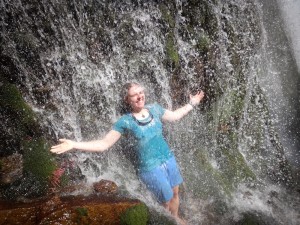 Girl in waterfall by Lauren Oakes Girl in waterfall by Lauren Oakes