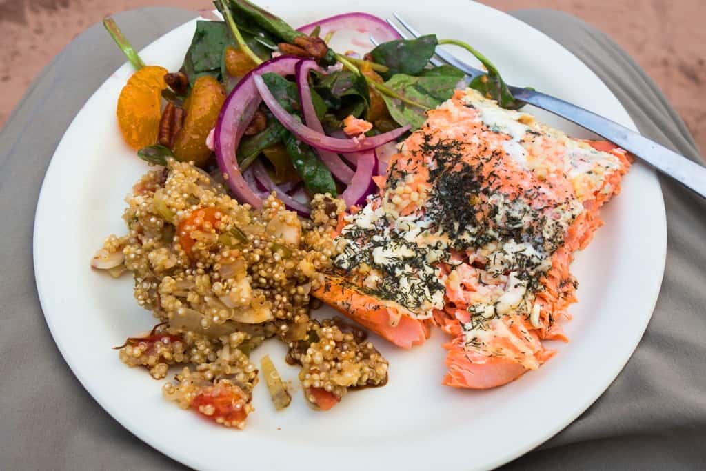 Salmon dinner by Ed Ettel